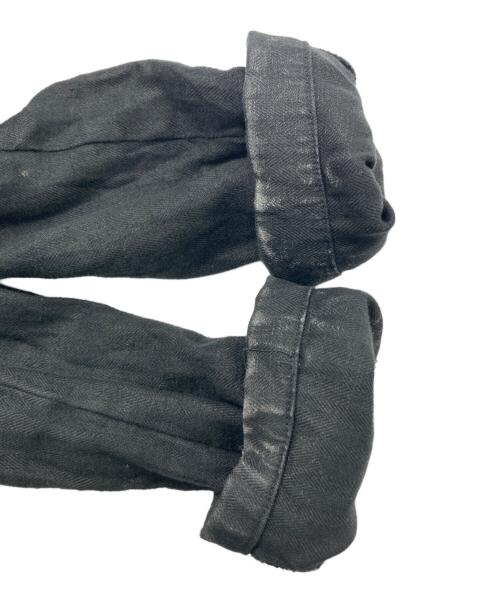 nest Robe（ネストローブ）nest Robe (ネストローブ) ダブルカラーリネンジャケット ブラック サイズ:下記参照の古着・服飾アイテム