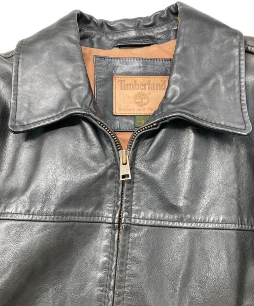 Timberland（ティンバーランド）Timberland (ティンバーランド) シングルレザージャケット ブラック サイズ:Lの古着・服飾アイテム