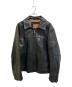Timberland（ティンバーランド）の古着「シングルレザージャケット」｜ブラック