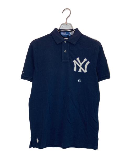 POLO RALPH LAUREN（ポロ・ラルフローレン）POLO RALPH LAUREN (ポロ・ラルフローレン) COOPERSTOWN (クーパーズタウン) ヤンキースコラボポロシャツ ネイビー サイズ:Sの古着・服飾アイテム