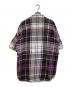 UNUSED (アンユーズド) Fringe Short Sleeve Check Shirt パープル サイズ:2：7000円