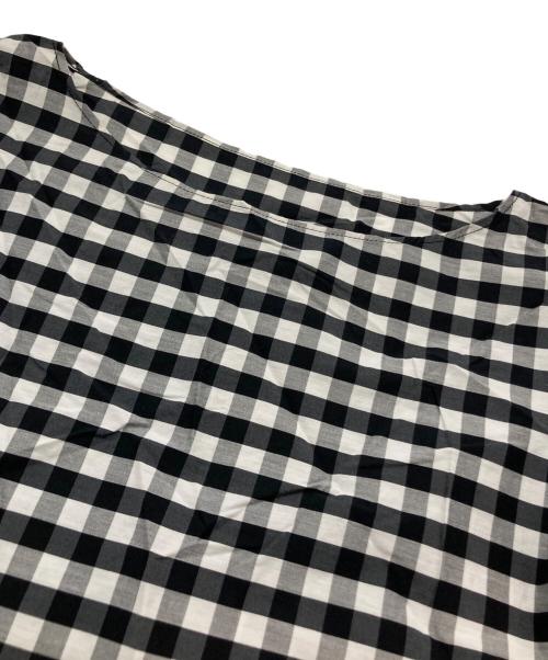 BEARDSLEY（ビアズリー）BEARDSLEY (ビアズリー) チェック ドルマンスリーブ ブラウス ホワイト×ブラック サイズ:SIZE Freeの古着・服飾アイテム