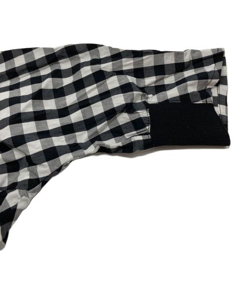 BEARDSLEY（ビアズリー）BEARDSLEY (ビアズリー) チェック ドルマンスリーブ ブラウス ホワイト×ブラック サイズ:SIZE Freeの古着・服飾アイテム