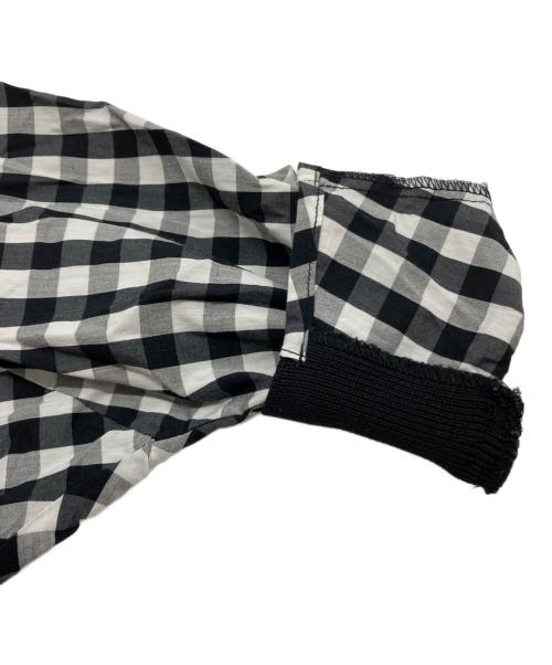 BEARDSLEY（ビアズリー）BEARDSLEY (ビアズリー) チェック ドルマンスリーブ ブラウス ホワイト×ブラック サイズ:SIZE Freeの古着・服飾アイテム