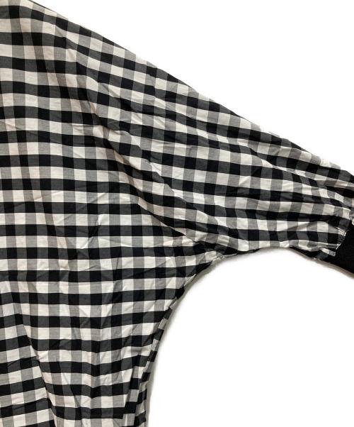 BEARDSLEY（ビアズリー）BEARDSLEY (ビアズリー) チェック ドルマンスリーブ ブラウス ホワイト×ブラック サイズ:SIZE Freeの古着・服飾アイテム