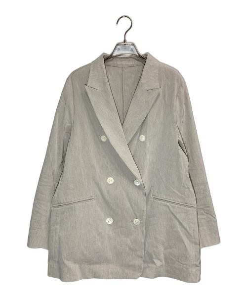 23区（ニジュウサンク）23区 (ニジュウサンク) 【洗える】リネンレーヨンストレッチ ダブル ジャケット ベージュ サイズ:46の古着・服飾アイテム