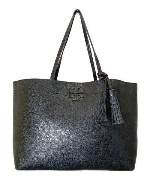 TORY BURCH（トリーバーチ）TORY BURCH (トリーバーチ) マックグロータッセルトートバッグ ブラックの古着・服飾アイテム