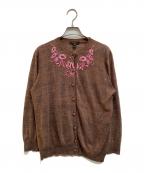 LOUIS VUITTONルイ ヴィトン）の古着「クルーネック刺繍カーディガン」｜ブラウン