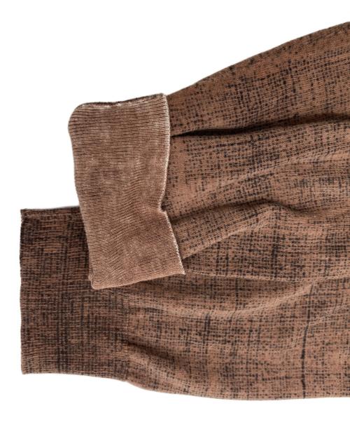 LOUIS VUITTON（ルイ ヴィトン）LOUIS VUITTON (ルイ ヴィトン) クルーネック刺繍カーディガン ブラウン サイズ:Ｓの古着・服飾アイテム