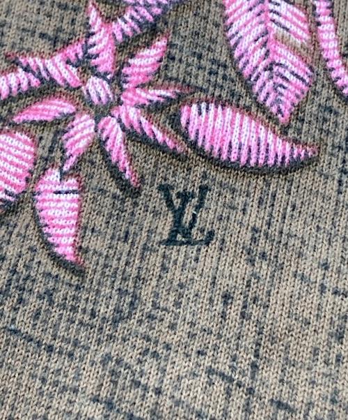 LOUIS VUITTON（ルイ ヴィトン）LOUIS VUITTON (ルイ ヴィトン) クルーネック刺繍カーディガン ブラウン サイズ:Ｓの古着・服飾アイテム