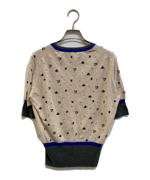 Vivienne Westwood RED LABEL（ヴィヴィアンウエストウッドレッドレーベル）Vivienne Westwood RED LABEL (ヴィヴィアンウエストウッドレッドレーベル) エンブロイダリークルーネックニット ベージュ サイズ:Freeの古着・服飾アイテム
