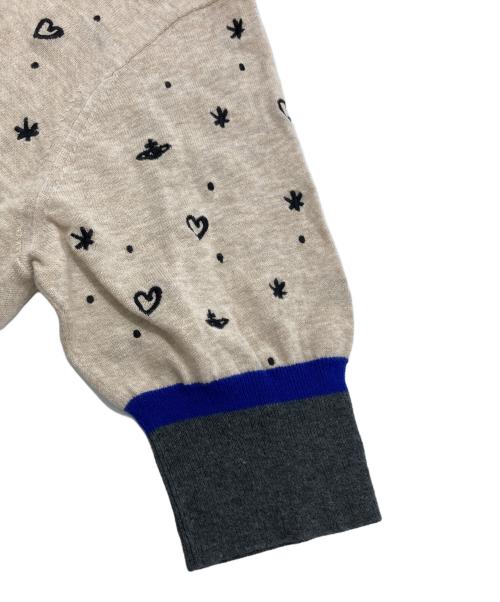 Vivienne Westwood RED LABEL（ヴィヴィアンウエストウッドレッドレーベル）Vivienne Westwood RED LABEL (ヴィヴィアンウエストウッドレッドレーベル) エンブロイダリークルーネックニット ベージュ サイズ:Freeの古着・服飾アイテム