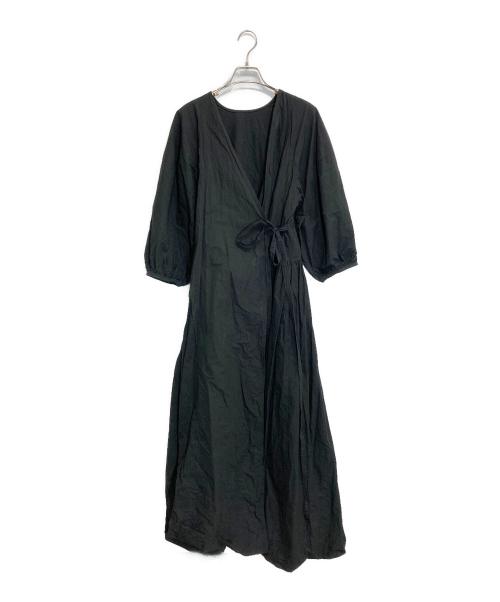 Curensology（カレンソロジー）Curensology (カレンソロジー) WAYコットンリネンドレス ワンピース ブラック サイズ:FREEの古着・服飾アイテム