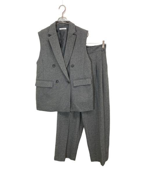 SIMPLICITE（シンプリシテ）simplicite (シンプリシテ) ジレ+2タックパンツセット グレー サイズ:下記参照の古着・服飾アイテム
