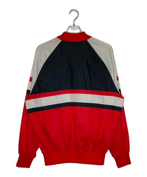 adidas Originals（アディダスオリジナル）adidas originals (アディダスオリジナル) ヴィンテージナイロンジャケット レッド×ブラック サイズ:Lの古着・服飾アイテム
