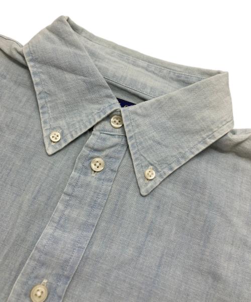 POLO RALPH LAUREN（ポロ・ラルフローレン）POLO RALPH LAUREN (ポロ・ラルフローレン) デニム半袖シャツ ブルー サイズ:Ⅿの古着・服飾アイテム