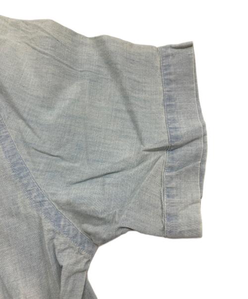 POLO RALPH LAUREN（ポロ・ラルフローレン）POLO RALPH LAUREN (ポロ・ラルフローレン) デニム半袖シャツ ブルー サイズ:Ⅿの古着・服飾アイテム