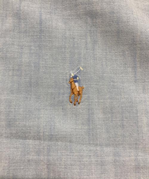 POLO RALPH LAUREN（ポロ・ラルフローレン）POLO RALPH LAUREN (ポロ・ラルフローレン) デニム半袖シャツ ブルー サイズ:Ⅿの古着・服飾アイテム