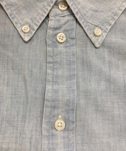 POLO RALPH LAUREN（ポロ・ラルフローレン）POLO RALPH LAUREN (ポロ・ラルフローレン) デニム半袖シャツ ブルー サイズ:Ⅿの古着・服飾アイテム