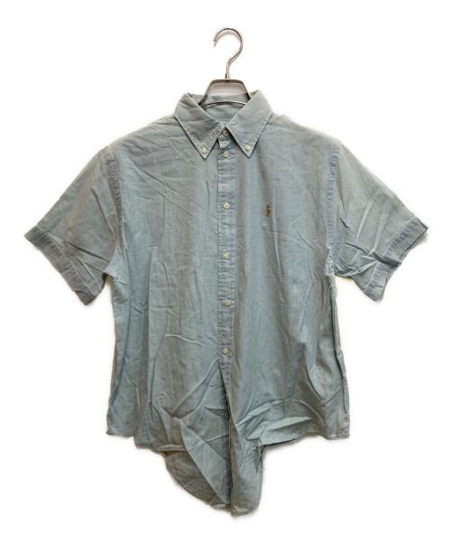 POLO RALPH LAUREN（ポロ・ラルフローレン）POLO RALPH LAUREN (ポロ・ラルフローレン) デニム半袖シャツ ブルー サイズ:Ⅿの古着・服飾アイテム