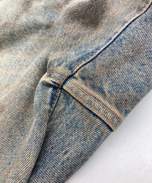 NVRFRGT（ネヴァーフォーゲット）NVRFRGT (ネヴァーフォーゲット) 3D Twisted Wide Leg Jeans ブルー×ブラウン サイズ:1の古着・服飾アイテム