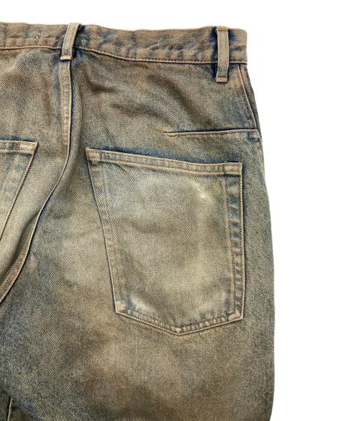 NVRFRGT（ネヴァーフォーゲット）NVRFRGT (ネヴァーフォーゲット) 3D Twisted Wide Leg Jeans ブルー×ブラウン サイズ:1の古着・服飾アイテム