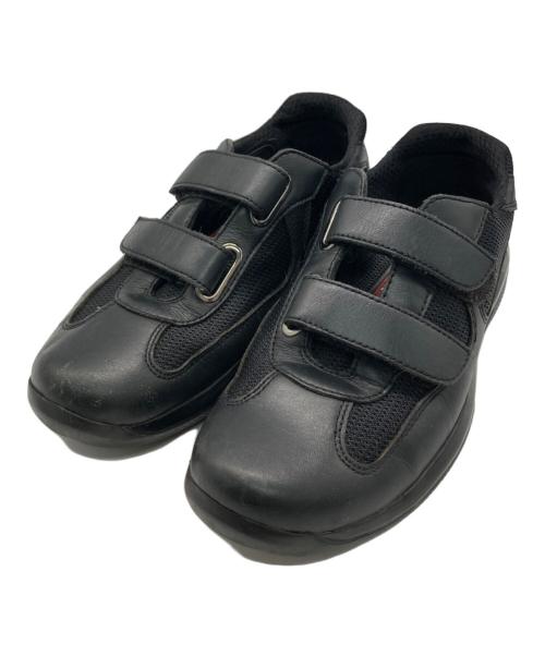 PRADA SPORTS（プラダスポーツ）PRADA SPORTS (プラダスポーツ) レザースニーカー ブラック サイズ:SIZE 35.5の古着・服飾アイテム