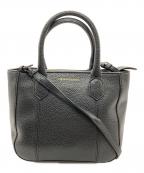 EMPORIO ARMANIエンポリオアルマーニ）の古着「シュリンクレザートートバッグ」｜ブラック