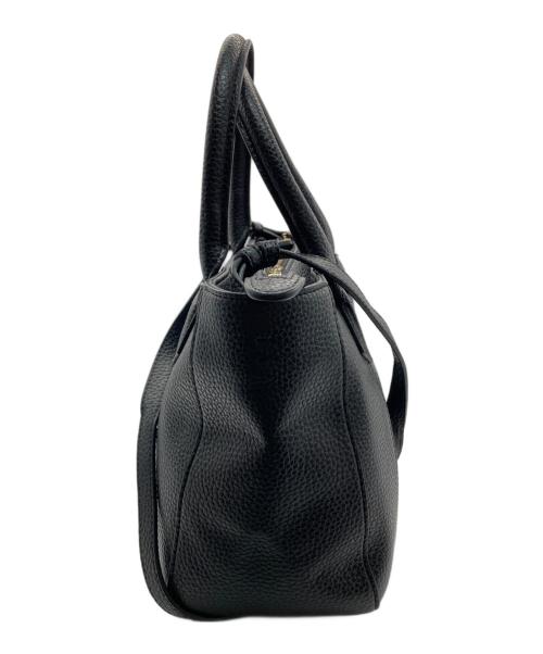 EMPORIO ARMANI（エンポリオアルマーニ）EMPORIO ARMANI (エンポリオアルマーニ) シュリンクレザートートバッグ ブラックの古着・服飾アイテム