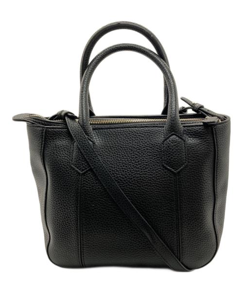 EMPORIO ARMANI（エンポリオアルマーニ）EMPORIO ARMANI (エンポリオアルマーニ) シュリンクレザートートバッグ ブラックの古着・服飾アイテム