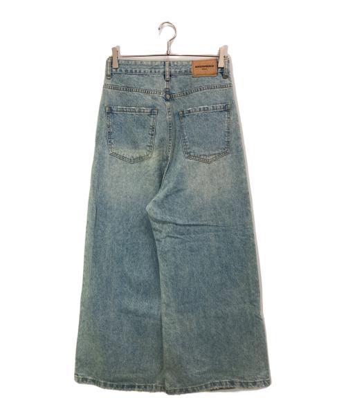 masonprince（メゾンプリンス）masonprince (メゾンプリンス) サイドベルト ワイドフレアデニムパンツ ブルー サイズ:SIZE1の古着・服飾アイテム