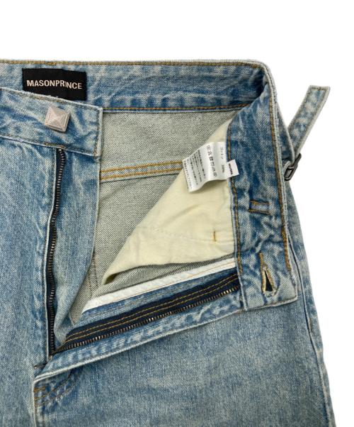masonprince（メゾンプリンス）masonprince (メゾンプリンス) サイドベルト ワイドフレアデニムパンツ ブルー サイズ:SIZE1の古着・服飾アイテム