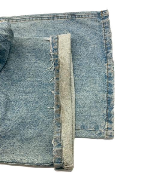masonprince（メゾンプリンス）masonprince (メゾンプリンス) サイドベルト ワイドフレアデニムパンツ ブルー サイズ:SIZE1の古着・服飾アイテム