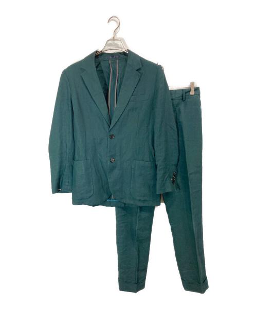 PAUL SMITH（ポールスミス）Paul Smith (ポールスミス) 2Bリネンセットアップ グリーン サイズ:Ｓの古着・服飾アイテム
