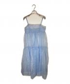 POPPYポピー）の古着「Organdy tiered cami dress」｜ブルー