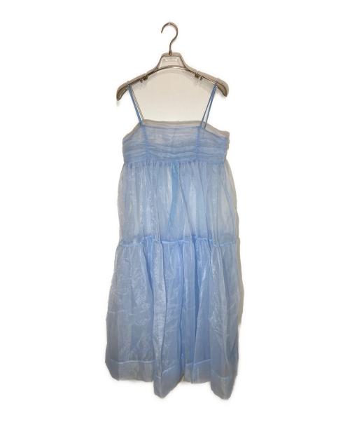POPPY（ポピー）POPPY (ポピー) Organdy tiered cami dress ブルー サイズ:Sの古着・服飾アイテム