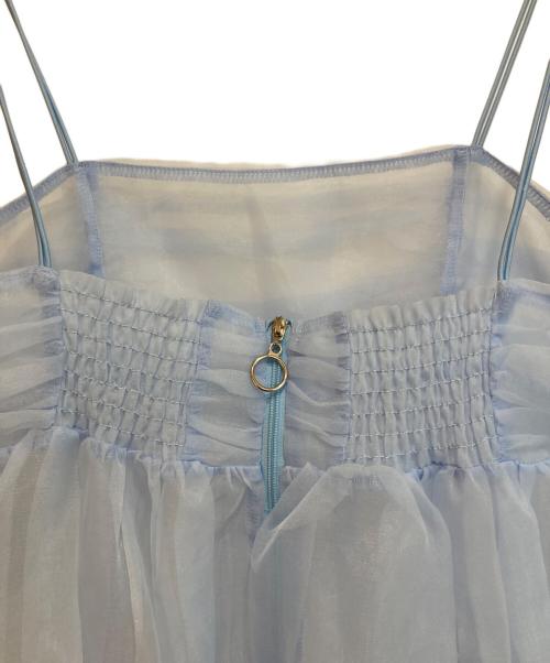 POPPY（ポピー）POPPY (ポピー) Organdy tiered cami dress ブルー サイズ:Sの古着・服飾アイテム