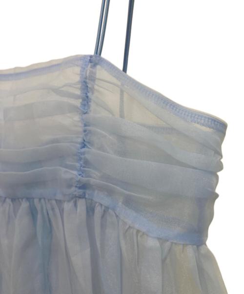POPPY（ポピー）POPPY (ポピー) Organdy tiered cami dress ブルー サイズ:Sの古着・服飾アイテム