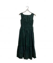 HER LIP TO（ハーリップトゥ）の古着「Riviera Double Bow Dress」｜グリーン