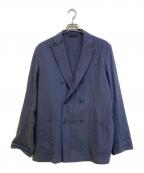 COMOLIコモリ）の古着「タイプライター ダブルブレストジャケット」｜ネイビー