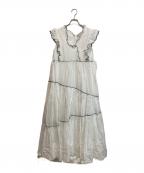 COCODEALココディール）の古着「エンブロイダリーフリルティアードワンピース」｜ホワイト