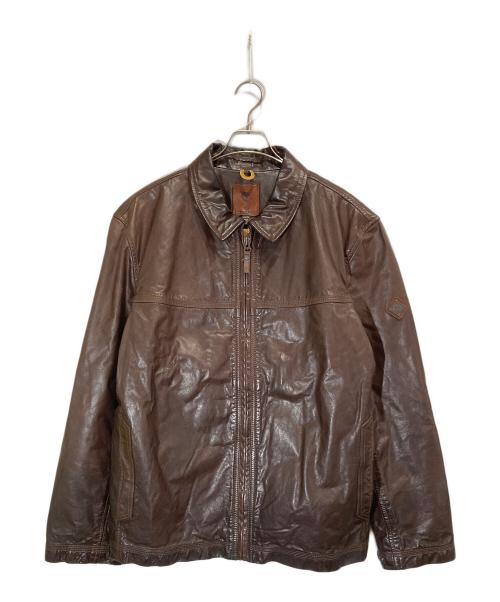 Timberland（ティンバーランド）Timberland (ティンバーランド) オールドレザージャケット ブラウン サイズ:XLの古着・服飾アイテム