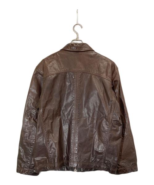 Timberland（ティンバーランド）Timberland (ティンバーランド) オールドレザージャケット ブラウン サイズ:XLの古着・服飾アイテム