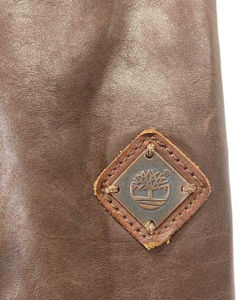 Timberland（ティンバーランド）Timberland (ティンバーランド) オールドレザージャケット ブラウン サイズ:XLの古着・服飾アイテム