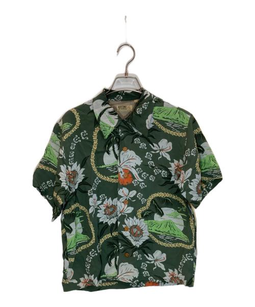 KEONI OF HAWAII（ケオニオブハワイ）KEONI OF HAWAII (ケオニオブハワイ) アロハシャツ グリーン サイズ:Sの古着・服飾アイテム