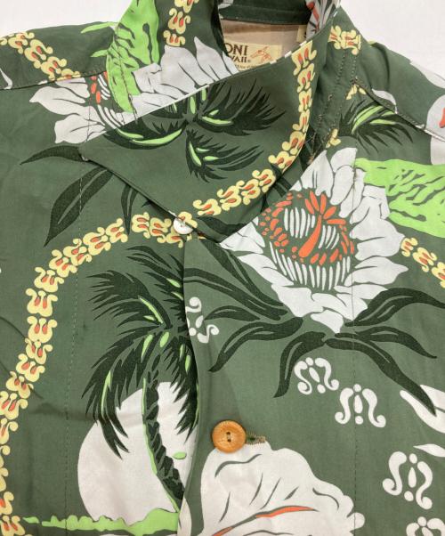 KEONI OF HAWAII（ケオニオブハワイ）KEONI OF HAWAII (ケオニオブハワイ) アロハシャツ グリーン サイズ:Sの古着・服飾アイテム