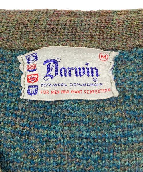 Darwin（ダーウィン）Darwin (ダーウィン) モヘア混チェックカーディガン グリーン サイズ:SIZE Mの古着・服飾アイテム