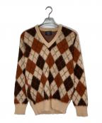 CAMPUSキャンパス）の古着「ヴィンテージアクリルアーガイルニット」｜ブラウン