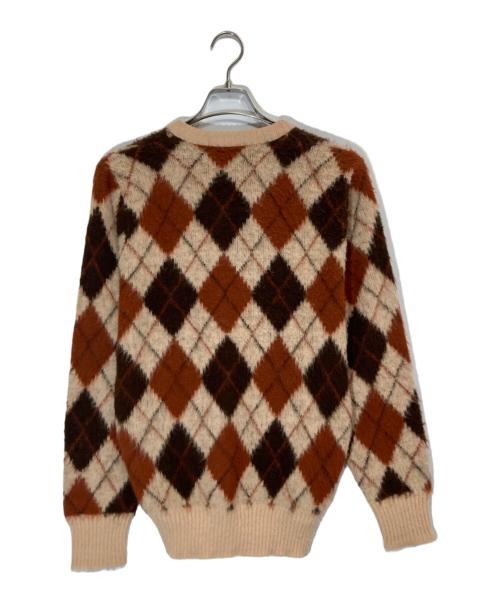 CAMPUS（キャンパス）CAMPUS (キャンパス) ヴィンテージアクリルアーガイルニット ブラウン サイズ:Ⅿの古着・服飾アイテム