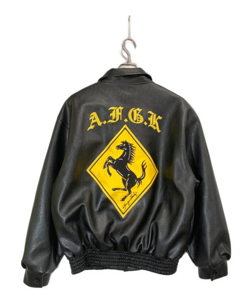 A FEW GOOD KIDS（アフューグッドキッズ）A Few Good Kids (アフューグッドキッズ) エコレザースタジャン ブラック サイズ:Mの古着・服飾アイテム